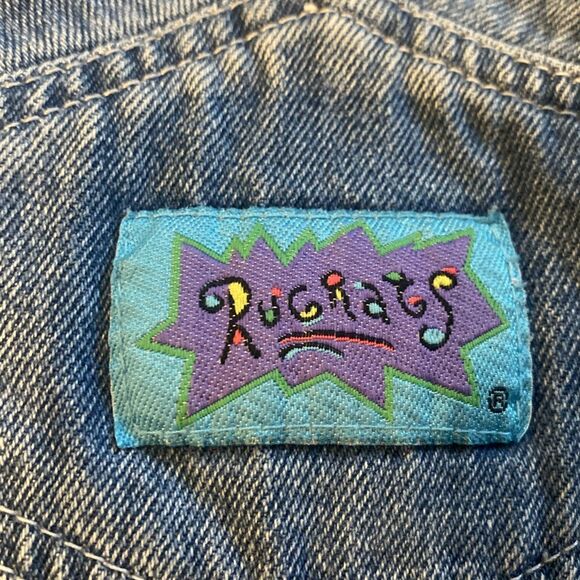 Vintage 1998 Nickelodeon Rugrats Denim Overall Dress Viacom Embroidered SZ 4 REA - Picture 10 of 16